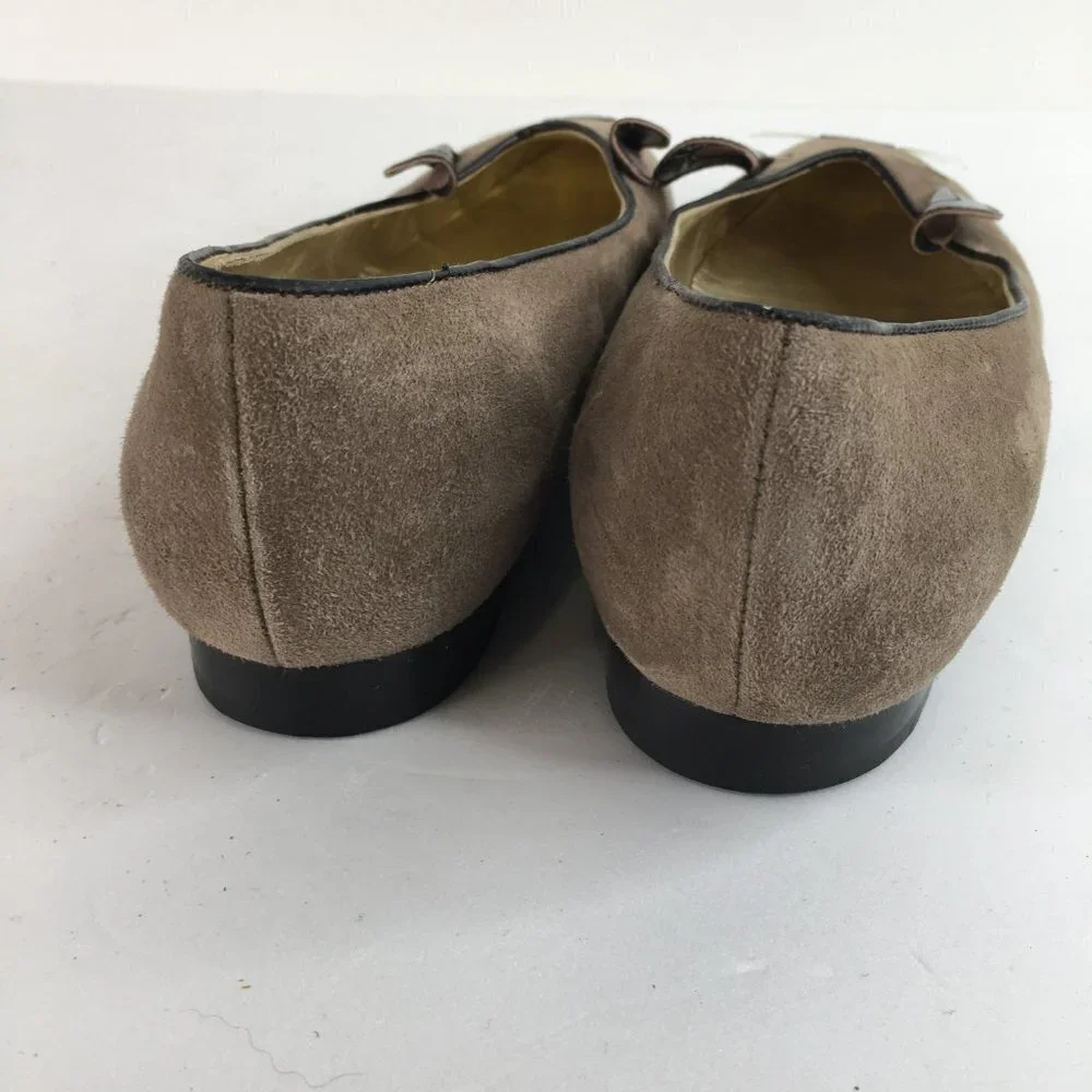 Carel Paris Mouse Tan Suede Leather Flats Size 39.5